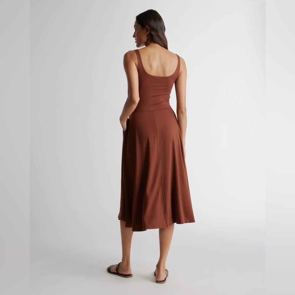 Quince Chocolate Brown Midi Dress - Picture 5 of 9